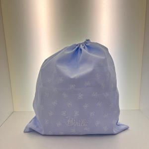 Sacco porta cambio celeste con fiocchi Biribò