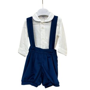 Camicia e Salopette Blu Pappa e Latte