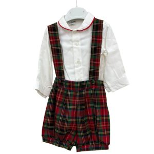 Camicia e Salopette tartan Pappa e Latte