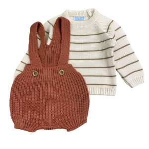 Salopette e magliettina rigata Mac Ilusion