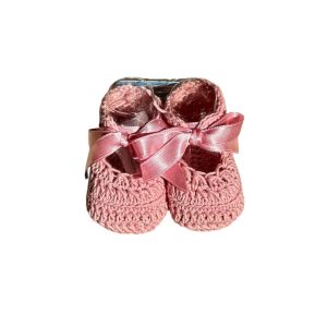 Scarpina uncinetto fiocco Sardon