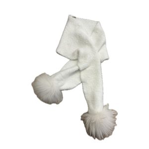 Sciarpa panna con pom pom Jamiks
