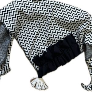 Sciarpa bianca e nera Marymore