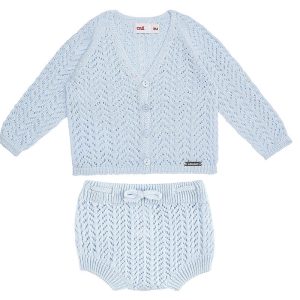 Set traforato cardigan e culotte Condor