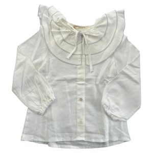 Camicia bianca bavero rouches #solocosebelle