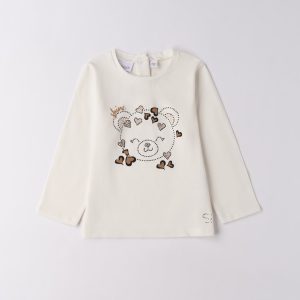 T-shirt manica lunga con orso