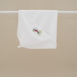 Triangolo da bagnetto con fiocco fiorato Ninnaoh