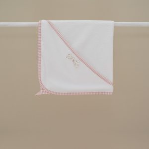 Triangolo da bagnetto fiocco quadretti Ninnaoh