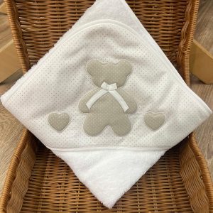 Triangolo orso con cuori e pois