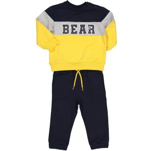 Completo Birba blu e giallo felpa e pantalone