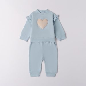 Tuta jogging celeste cuore Minibanda