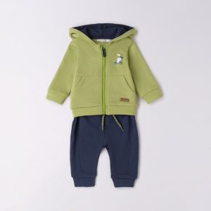 Tuta jogging verde e blu Minibanda