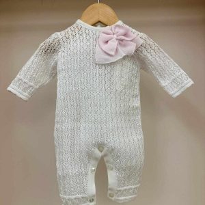 Tutina bianca e rosa Pappa e latte