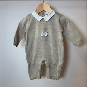 Tutina in filo tortora con orsetto Ninnaoh