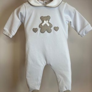 Tutina orso con cuore tortora