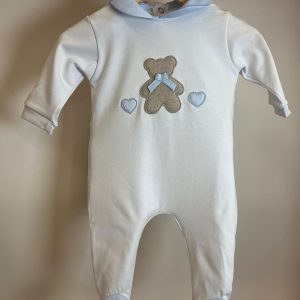 Tutina orso con cuore celeste