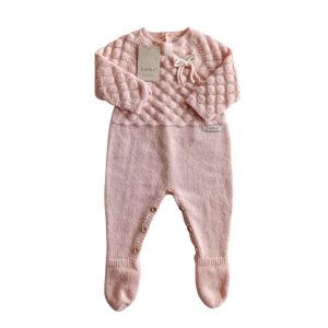 Tutina con piedino rosa Babby