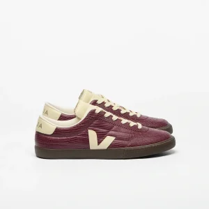 Sneakers Panenka amaranto in pelle