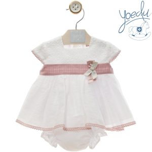 Completo due pezzi bianco e rosa Yoedu