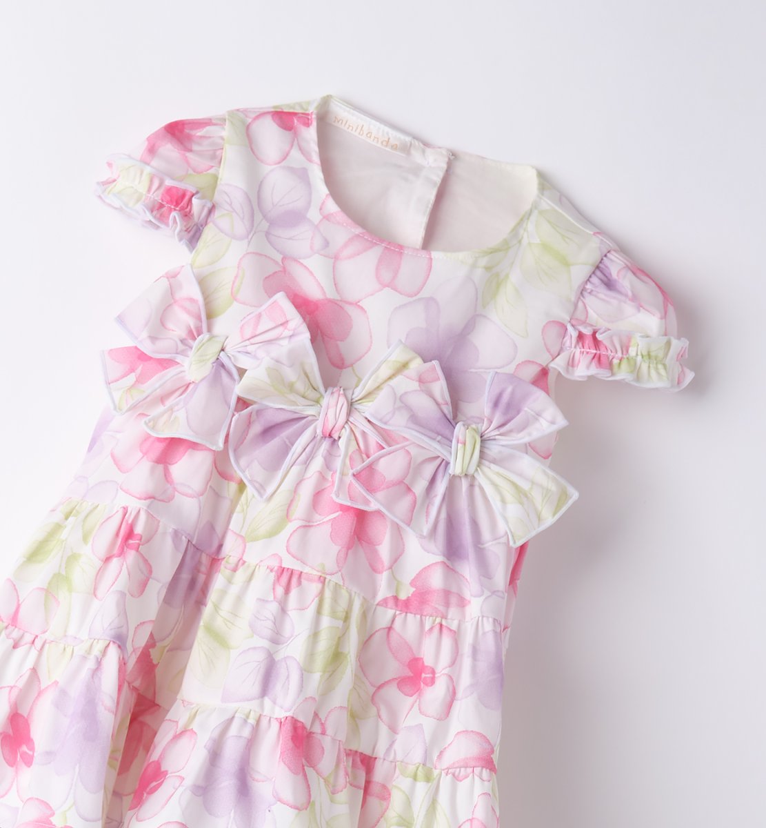 Vestito fiocchi e fiori Minibanda - immagine 3
