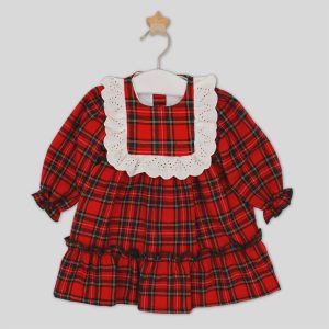 Vestito in tartan rosso Rapife