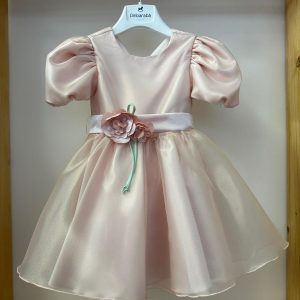 Abito rosa in organza Ambarabà